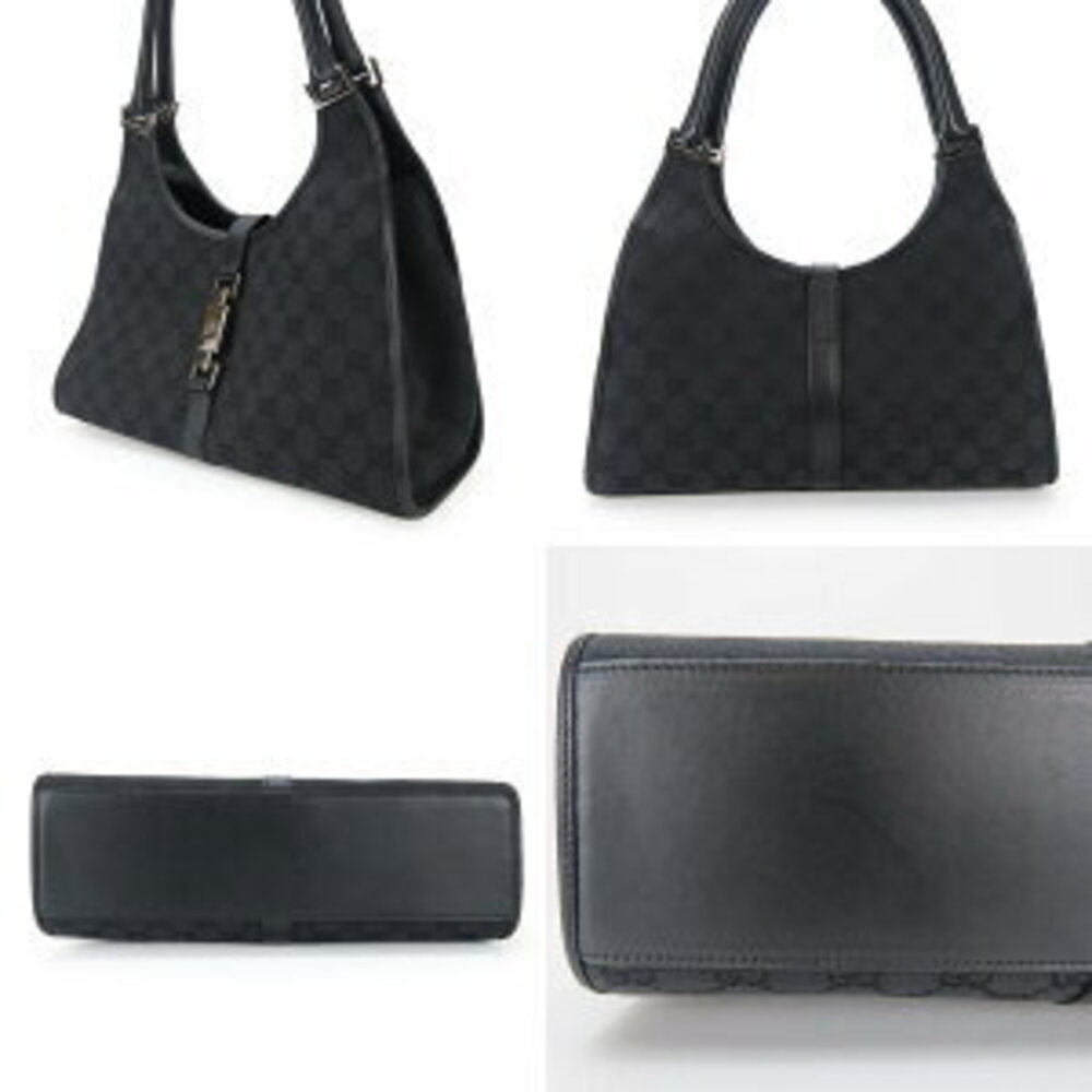 Gucci canvas Jackie GG handbag black